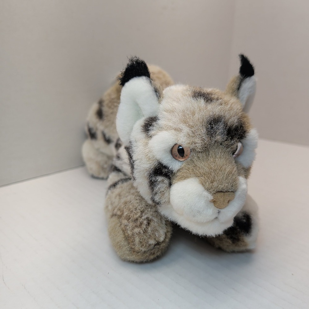 Aurora World Lynx Bobcat Plush Spotted Wild Cat Stuffed Animal 12 Inch